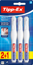 Tipp-Ex Korrekturstift Shake 'n Squeeze, je 8ml, 3er Pack