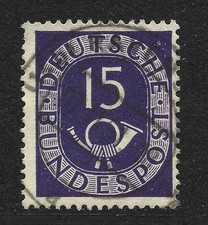15 Pf. Posthorn gest. mit