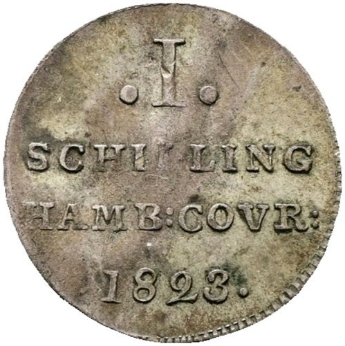 Hamburg stadt schilling 1823 - hamburg,