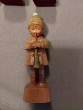 Erzgebirge Schneeberg 6 Unikate Winterkinder Lindenholz Handgeschnitzt Alt 10cm