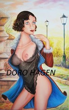 Doro Hagen Original Öl Zeichnung Leinwand Keilrahmen 60 x 40 cm Malerei Gemälde