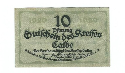 Notgeld calbe saale kreis - saale,
