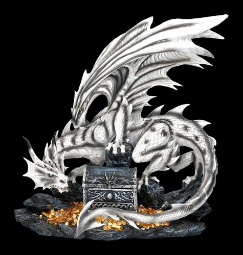 Große weiße drachen figur - weiße,
