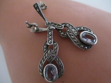 Ohrringe  blauer Stein 925