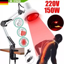 150W Wärmelampe Rotlicht Infrarotlampe Rotlichtlampe Faltbar Therapie lampe DE..
