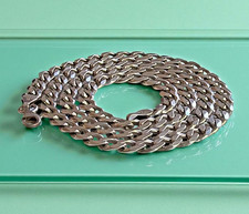 * Schöne Herren Halskette / Flachpanzer * signiert * Silber 925 * (1541)