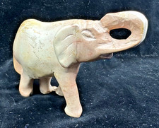 Elefant Skulptur - Speckstein ? - ca. 12 x 10 cm groß - Sammler Stücke Bräunlich