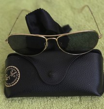 Ray-Ban Sonnenbrille Gold-Grün. Original. Cockpit 590 14. 01. Brille.