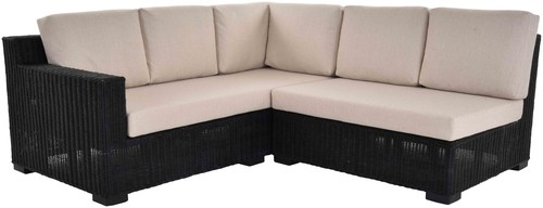 Rattan ecksofa mit polster - rattan,