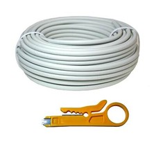 30m Cat 6 2 fach Geschirmt Anlegewerk Verlegekabel Netzwerk Kabel Kat 6 7 5  