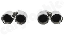 CARGRAPHIC Sport-Endrohre 89mm Hochglanz poliert für Porsche 997.1 Turbo 3,6l