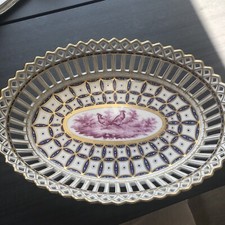 Sächsische PMF Dresden Porzellanschale   antik Durchbrochen 28 cm 