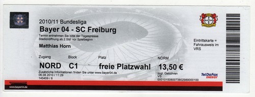 Ticket bayer leverkusen - ticket,