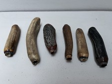 6 Geweih Horngriffe für Besteck/Basteln/Griffe. 6-9cm. Gebohrt