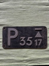 Original-Lokschild /Gattungsschild P 35 17 von Baureihe 38.10-40