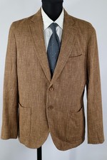 Carlo Barbera braunbeiges Sakko Gr.56/XXL Schurwolle Seide Baumw. Top Zustand