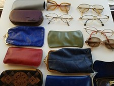 Vintage Brillen und Etui Konvolut Hülle Gläser alt Set