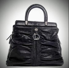 Lady DIOR Hand Tasche Leder Grand Karenina Schwarz Silber Bag Handtasche Damen