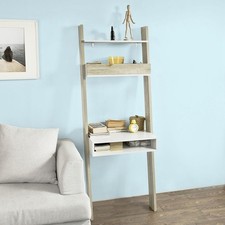 B-Waren Bücherregal mit Schreibtisch, Standregal, Wandregal,FRG111-WN-bwaren