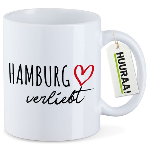 Kaffeetasse hamburg verliebt - kaffeetasse,