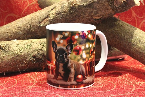 Weihnachtstasse hund french - weihnachtstasse,