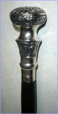 Versilberter spazierstock - versilberter,