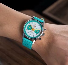 Last Sugess 70s Pilot Vintage Chronograph Mechanical watches Sapphire Racing V2