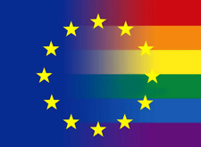 Europa-Regenbogen Flagge /Europa-Regenbogen Fahne 90*150cm B-Ware