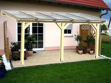 Terrassendach Terrassenüberdachung Überdachung Carport Leimholz Pergola BSH Glas
