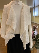 Jacke Bluse Damen Spitze Weiß