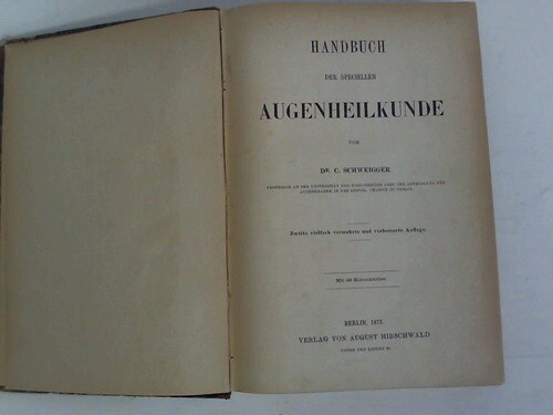 Schweigger handbuch der - schweigger,,