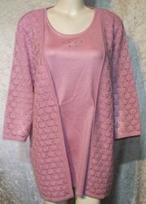 BY MIA MODA EDLE STRICK TUNIKA & CARDIGAN PULLOVEROPTIK Gr. 50 52