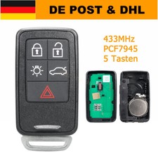 FUNK SCHLÜSSEL FÜR VOLVO V40 S60 V60 XC60 V70 XC70 S80 433Mhz 30659637 5 TASTEN