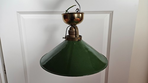 Alte emaille lampe grün - emaille,