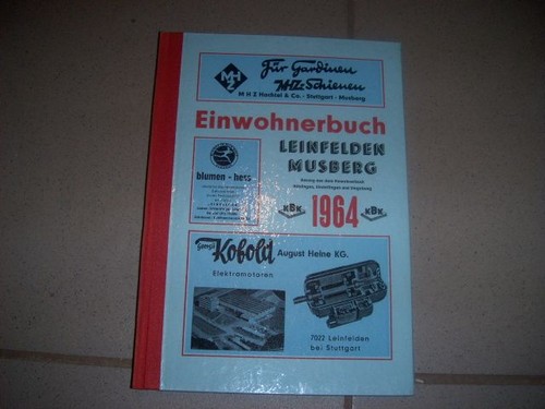 Leinfelden einwohnerbuch - leinfelden,,