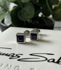 Thomas Sabo 925 Silber Ohrstecker  blauer Stein