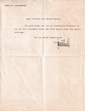 Ferdinand Sauerbruch - Chirurg - Charité - Brief - original signiert