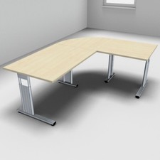Schreibtisch GS5 Schreibtischkombination Winkelschreibtisch 240x160 Bürotisch