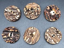 ⚜️ 6 alte Hirschhorn Knöpfe für Miesbacher/Chiemgauer Trachten Jacke  Ø 3,0 cm⚜️