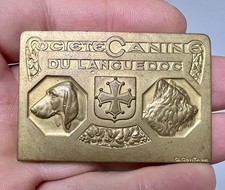 Medaille 1930 Frankreich Societe Canine du Languedoc Hund Züchter Dackel Westie