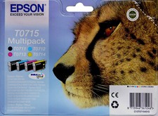 Original Epson T0715, 4er Pack, Epson Stylus SX200, SX400, SX510W, Office BX300F