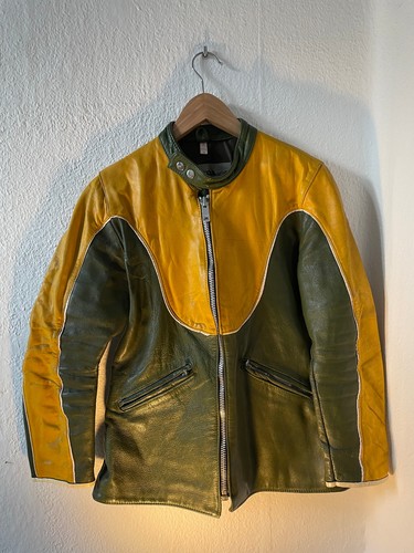 60er jahre vintage lederjacke - jahre,
