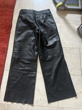 Damen Lederhose Schwarz Größe 36 AIM Neu mit Etikett Echt Leder