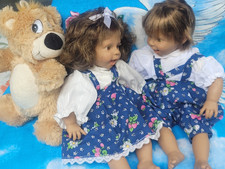 Süße Zwillinge Junge + Mädchen ! Charakter Puppen je 38cm groß +.Teddy