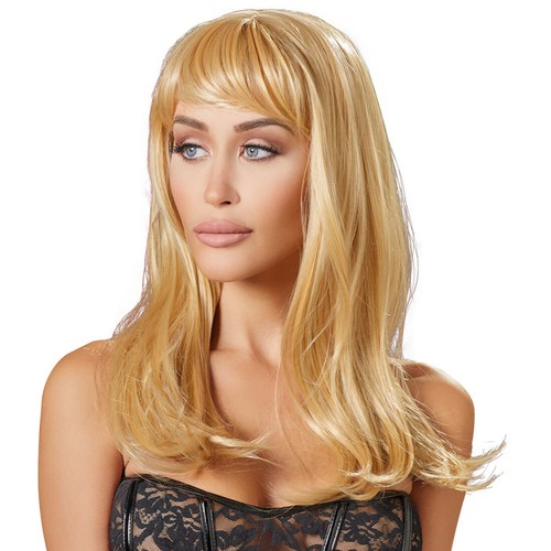 Perücke blond 43cm lang - perücke,