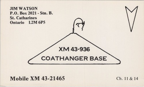 Vintage radio qsl postcard - cb,
