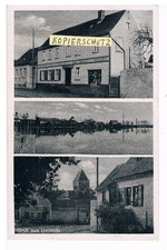 Alte Ansichtskarte von UELLNITZ bei Calbe / Saale - Gemischtwarenhandlung  Lauen