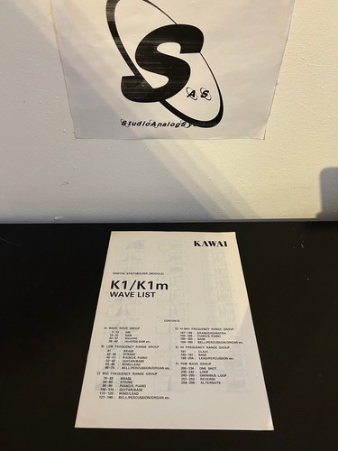 Kawai k1m wave list - kawai,