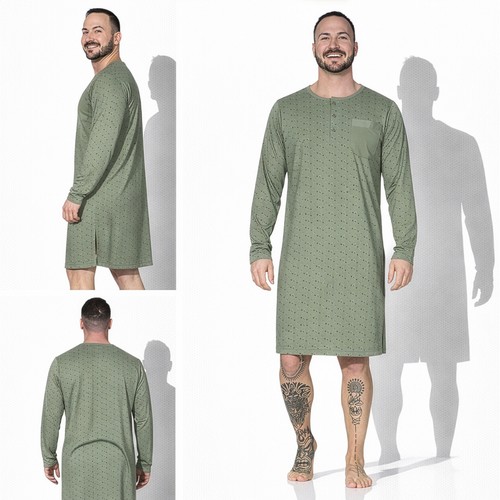 Herren langarm nachthemd - langarm,