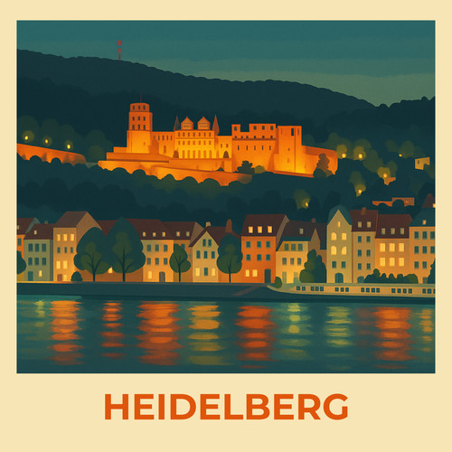 Stadt heidelberg vintage - stadt,